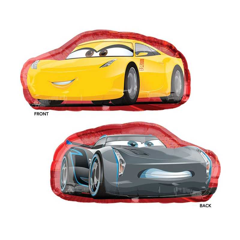 BALLON METALLIQUE SUPERSHAPE DISNEY CARS CRUZ RAMIREZ ET JACKSON 88 X 44 CM