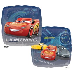BALLON METALLIQUE CARRE DISNEY CARS 3 LIGHTNING MCQUEEN 43 CM