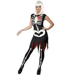 DEGUISEMENT ROBE SQUELETTE TAILLE S