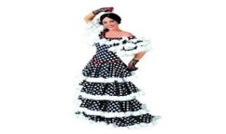 DEGUISEMENT LONGUE A POIS ESPAGNOLE TAILLE 36/38