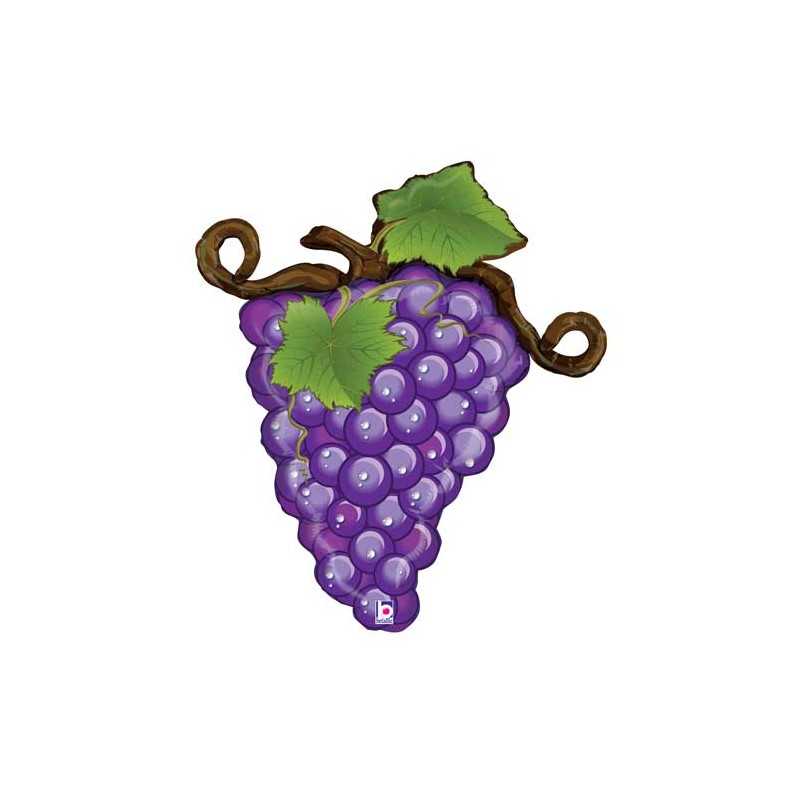 BALLON METALLIQUE GRAPPE DE RAISIN VIOLET 79 CM