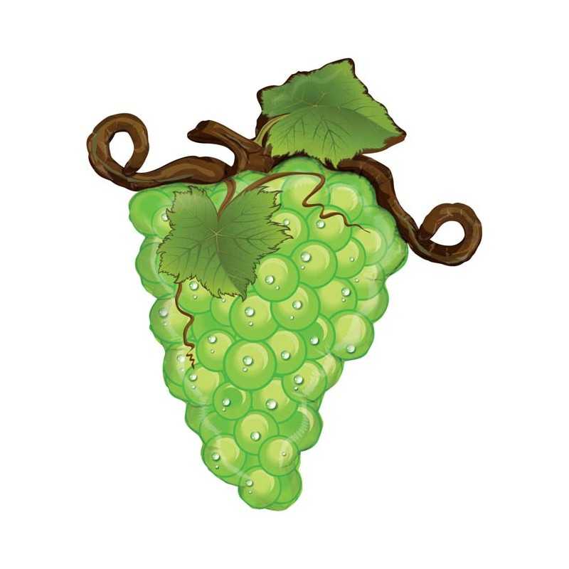 BALLON METALLIQUE GRAPPE DE RAISIN VERT 79 CM