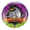 BALLON METALLIQUE HAPPY HALLOWEEN SKELETON 46 CM