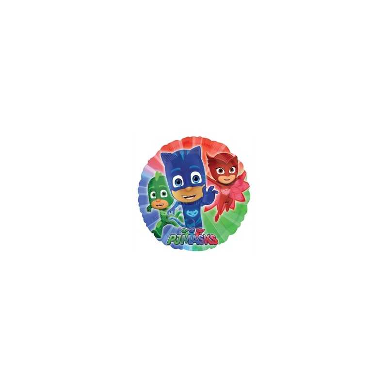 BALLON METALLIQUE ROND PJMASKS 43 CM