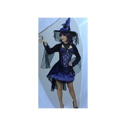 DEGUISEMENT SORCIERE GOTHIQUE VIOLETTE MORGANA TAILLE 42/44