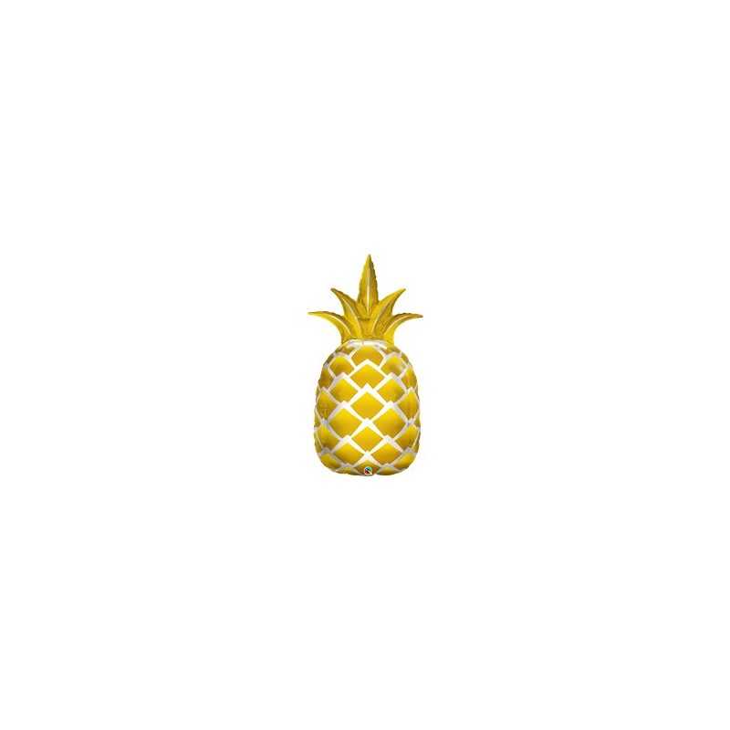BALLON METALLIQUE ANANAS DORE 112 CM