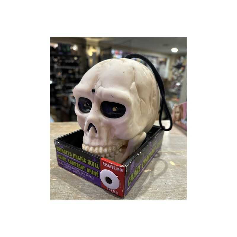 TETE DE MORT CHANTANTE A SUSPENDRE