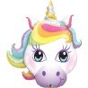 BALLON METALLIQUE TETE DE LICORNE 97 CM