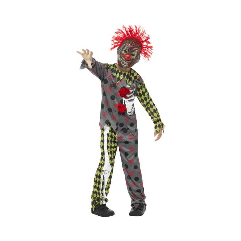 DEGUISEMENT CLOWN TWIST VERT ET GRIS TAILLE ADO