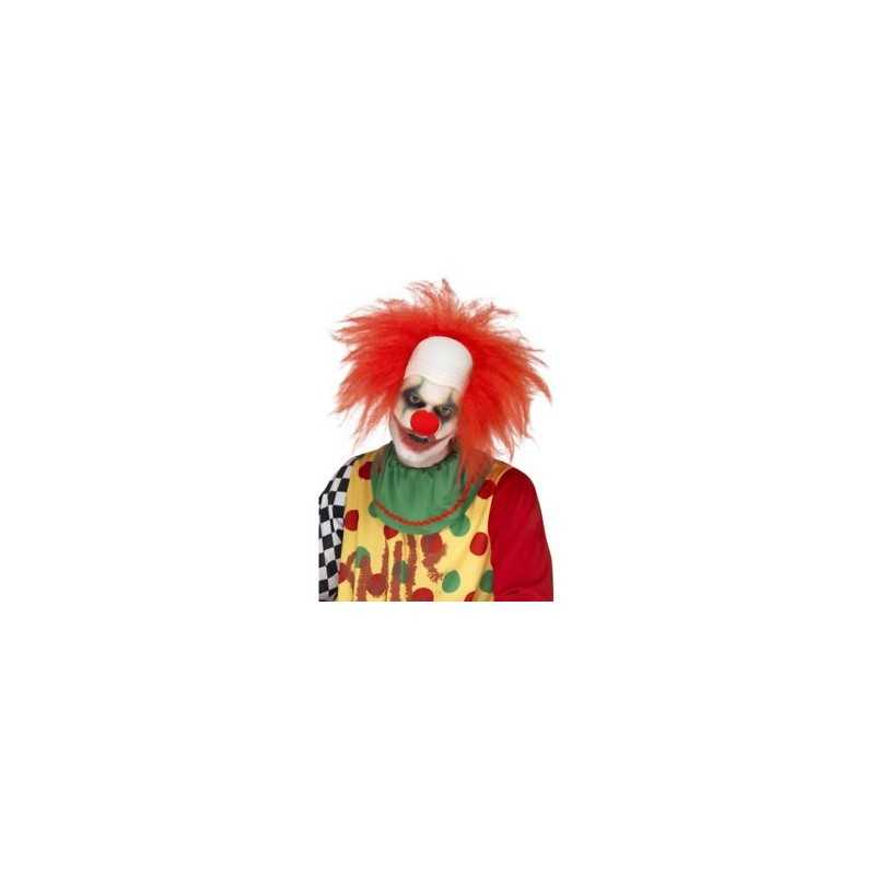 PERRUQUE DE CLOWN CRANE AVEC CHEVEUX ROUGE