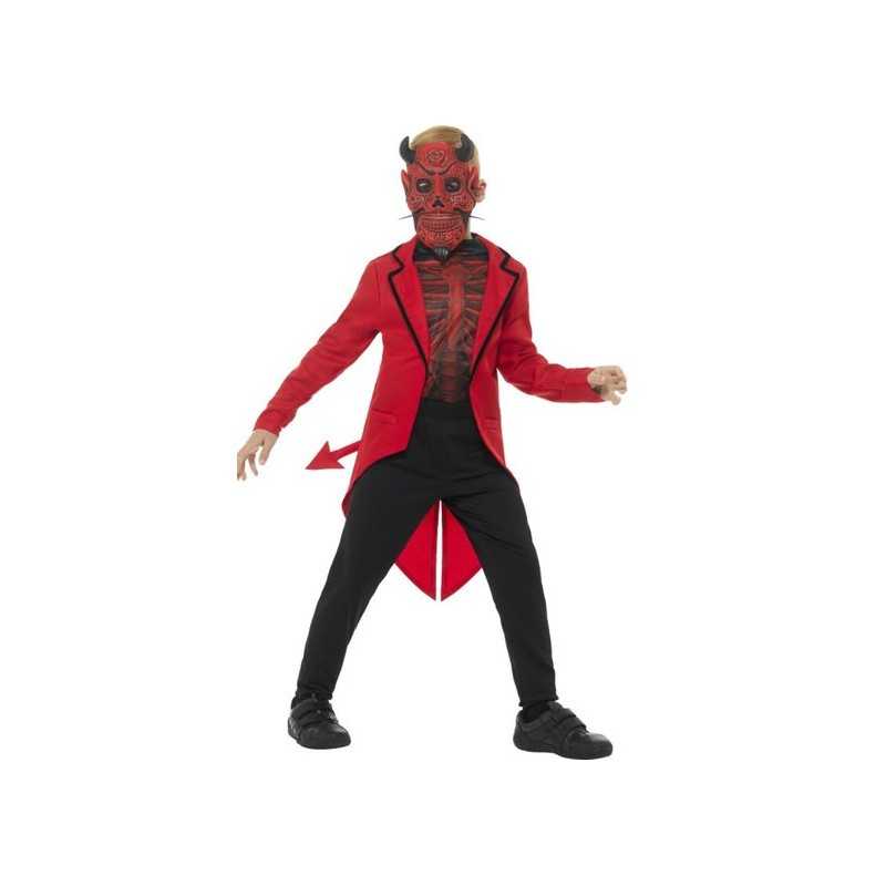 DEGUISEMENT DEVIL BOY DAY OF THE DEAD TAILLE 10/12 ANS