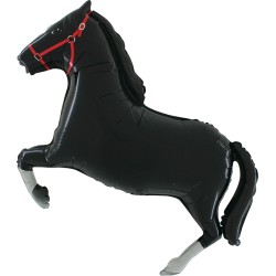 BALLON METALLIQUE CHEVAL NOIR 90 CM
