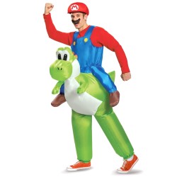DEGUISEMENT GONFLABLE MARIO A DOS DE YOSHI ADULTE