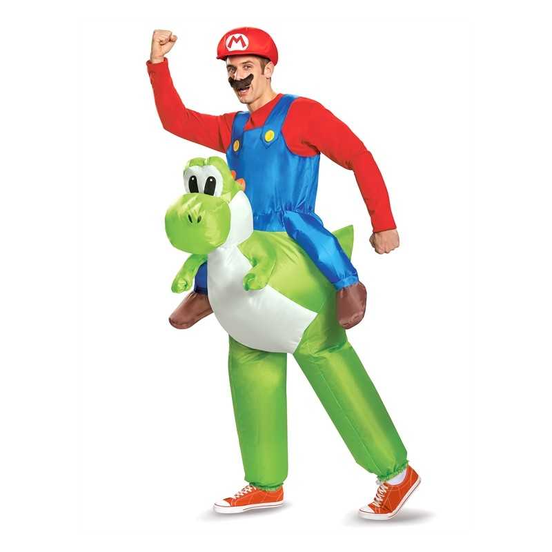 DEGUISEMENT GONFLABLE MARIO A DOS DE YOSHI ADULTE