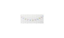 GUIRLANDE PAVILLONS DE 14 CM PASTEL 1,35 M 