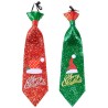 CRAVATE BRILLANTE PERE NOEL ROUGE OU VERTE