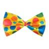 GROS NOEUD PAPILLON CLOWN JAUNE A POIS
