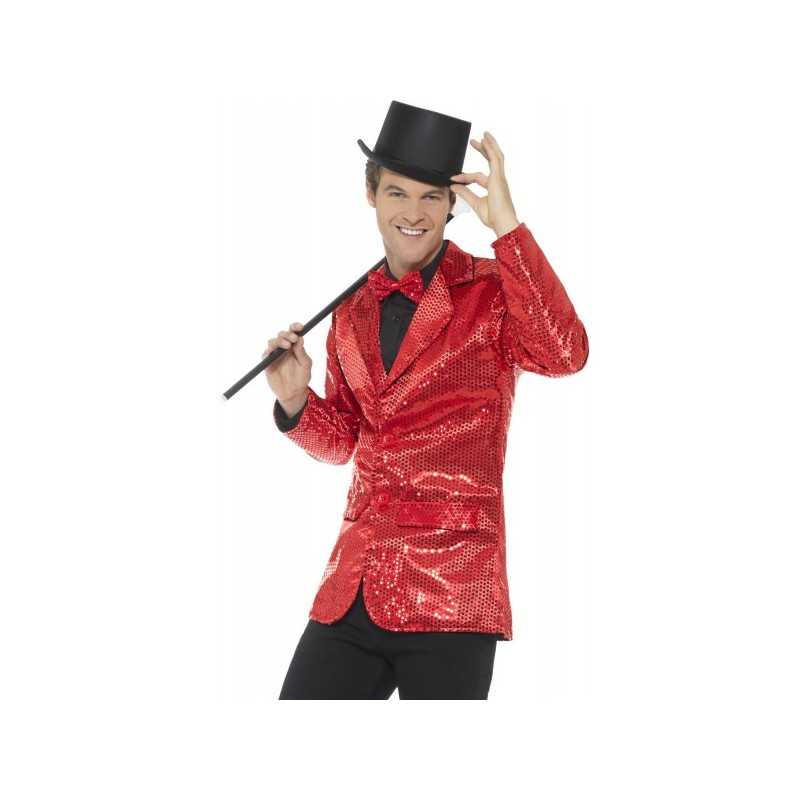 DEGUISEMENT VESTE SEQUIN ROUGE TAILLE XL