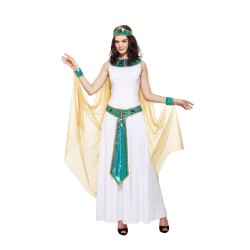 DEGUISEMENT PHARAONNE LUXE CLEOPATRE ROBE BLANCHE TAILLE XL