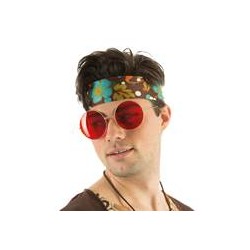 LUNETTES BIG HIPPIE RONDE ROUGE