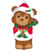 BALLON METALLIQUE OURS BRUN DE NOEL 43 X 73 CM