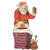 BALLON METALLIQUE PERE NOEL SORTANT DE LA CHEMINEE 73 X 134 CM