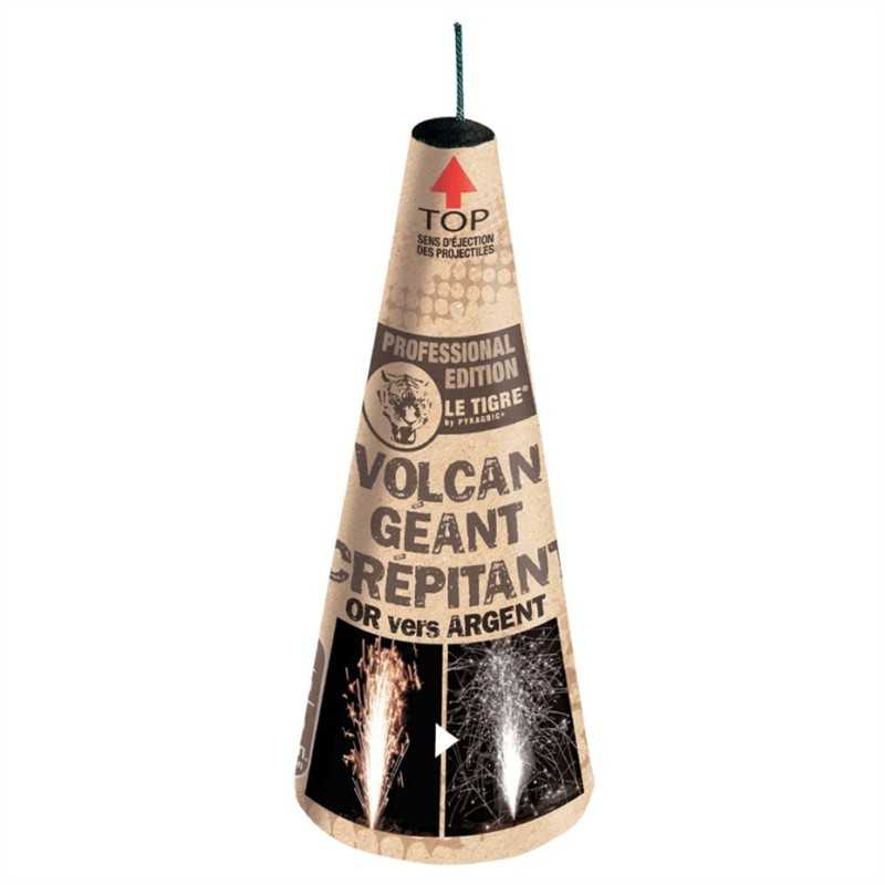 VOLCAN VESUVE GEANT CREPITANT OR VERS ARGENT