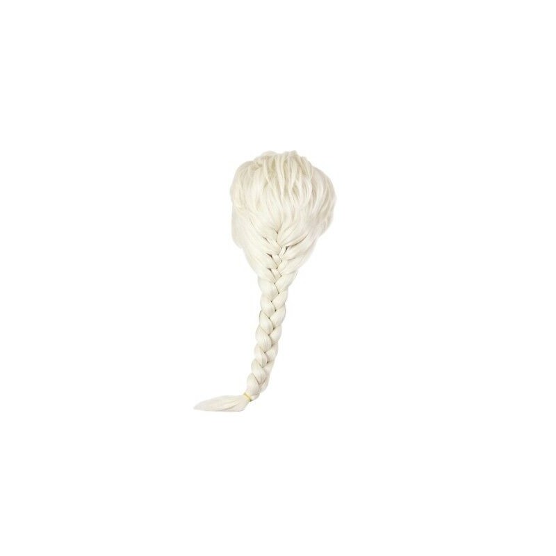 PERRUQUE REINE DES GLACES NATTE BLONDE