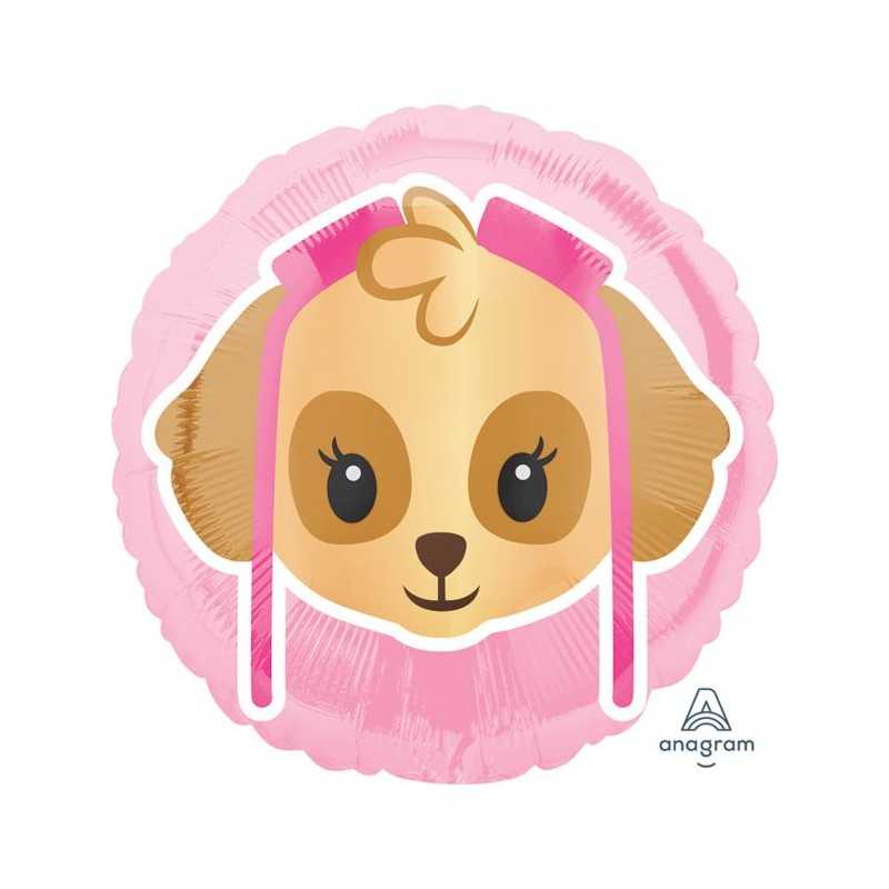 BALLON METALLIQUE ROND PAT PATROUILLE SKYE EMOTICON 43 CM