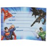 8 CARTE D'INVITATIONS JUSTICE LEAGUE