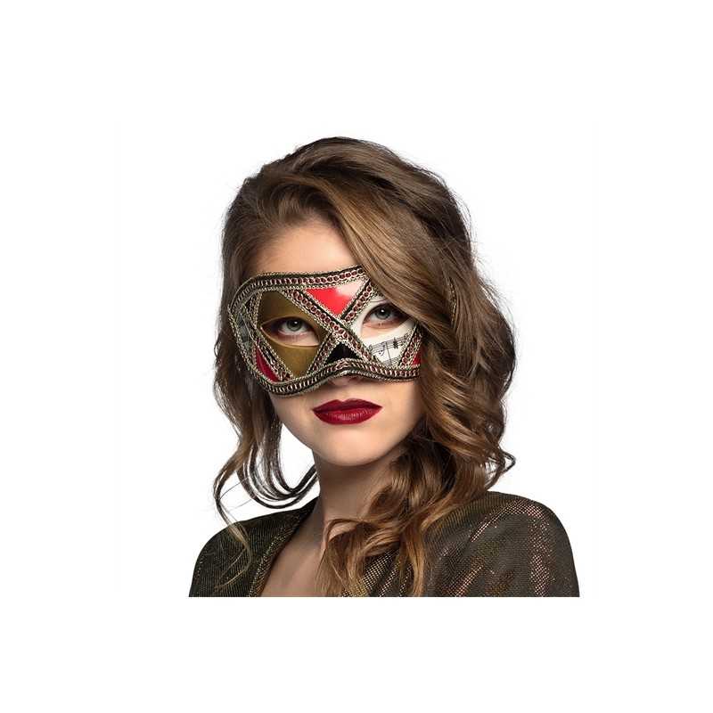 DEMI MASQUE OU LOUP ARLEQUIN NOTES DE MUSIQUE