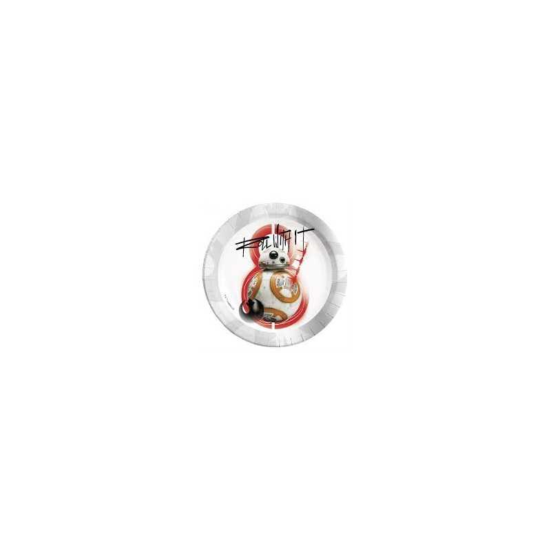 8 ASSIETTES STAR WARS BB8 23CM