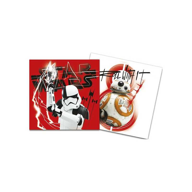 16 SERVIETTES PAPIER STAR WARS THE LAST JEDI STROOMTROOPER 33 X 33 CM