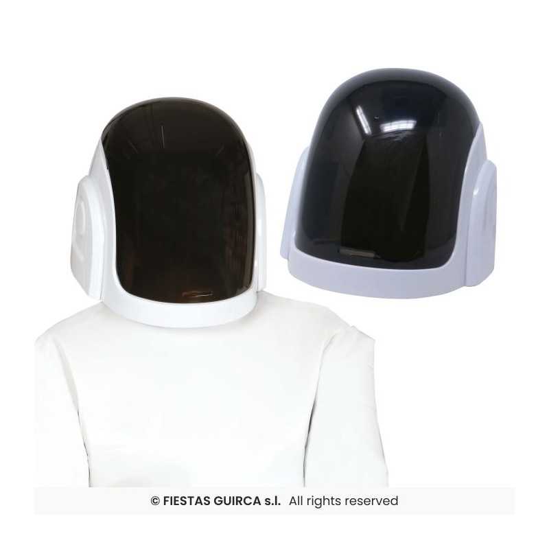 CASQUE DJ ADULTE BLANC VISIERE NOIRE RIGIDE