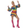 DEGUISEMENT ROBE HIPPIE PSYCHEDELIQUE TAILLE 46