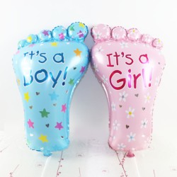 BALLON METALLIQUE AIR PETIT PIED IT'S A GIRL ROSE 45 X 79 C