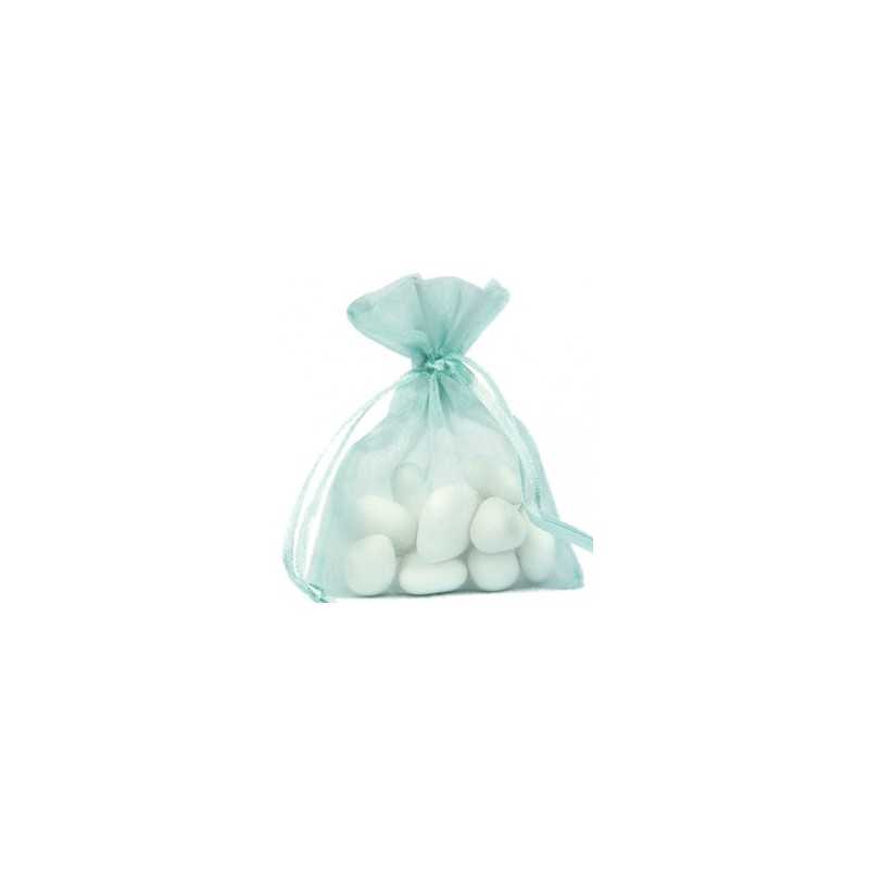 10 SACHETS ORGANZA PETIT MODELE MENTHE