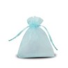 10 SACHETS ORGANZA PM BLEU CIEL