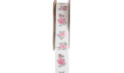 RUBAN BUCOLIQUE AUTOCOLLANT ROSE 5M