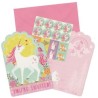 8 INVITATIONS LICORNE PASTEL