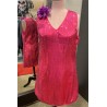 DEGUISEMENT ROBE DISCO SEQUIN OU PAILLLETTE ROSE FUSCHIA TAILLE 44/46