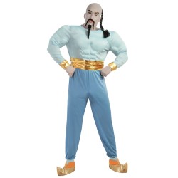 DEGUISEMENT GENIE DE LA LAMPE BLEU MUSCLE TAILLE L