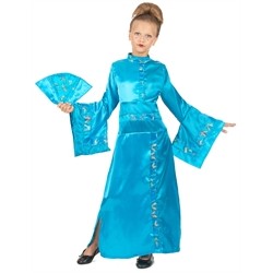 DEGUISEMENT GEISHA BLEUE TAILLE 4/6ANS