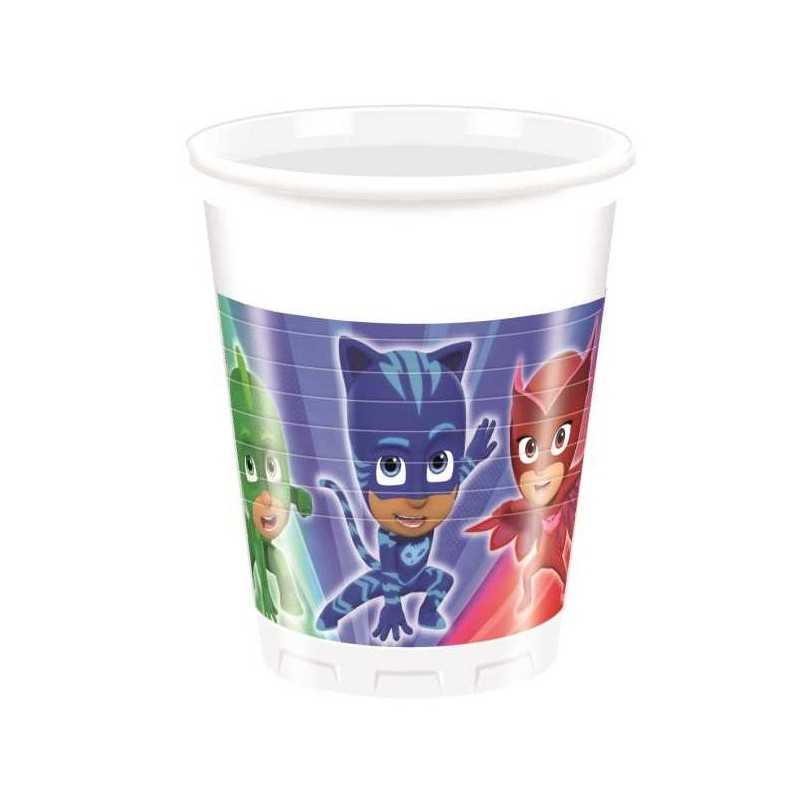 8 GOBELETS PLATIFIES PJMASK 200 ML