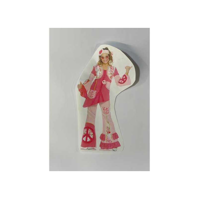 DEGUISEMENT HIPPY ROSE FLEURI TAILLE 42/44