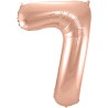 BALLON METALLIQUE CHIFFRE 7 ROSE GOLD 86 CM