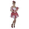 DEGUISEMENT ROBE MISS CANDY MINNIE ROUGE A POIS BLANC TAILLE S