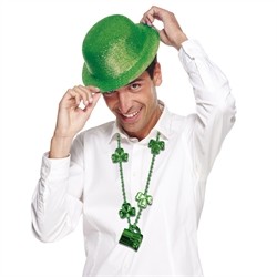 COLLIER ST PATRICK METALLISE VERT 45 CM