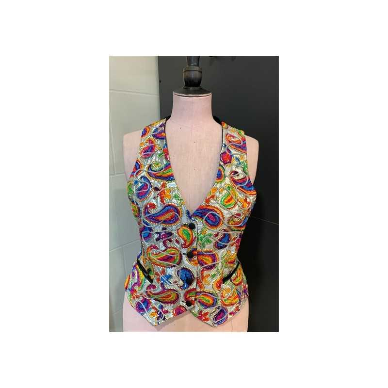 DEGUISEMENT GILET MADAME LOYAL TAILLE XL MULTICOLORE