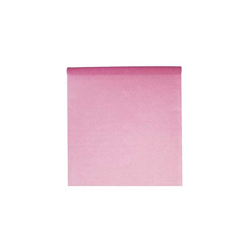 NAPPE EN ROULEAU UNIE TISSU NON TISSE POLYESTER ROSE 1,20M X 10 M